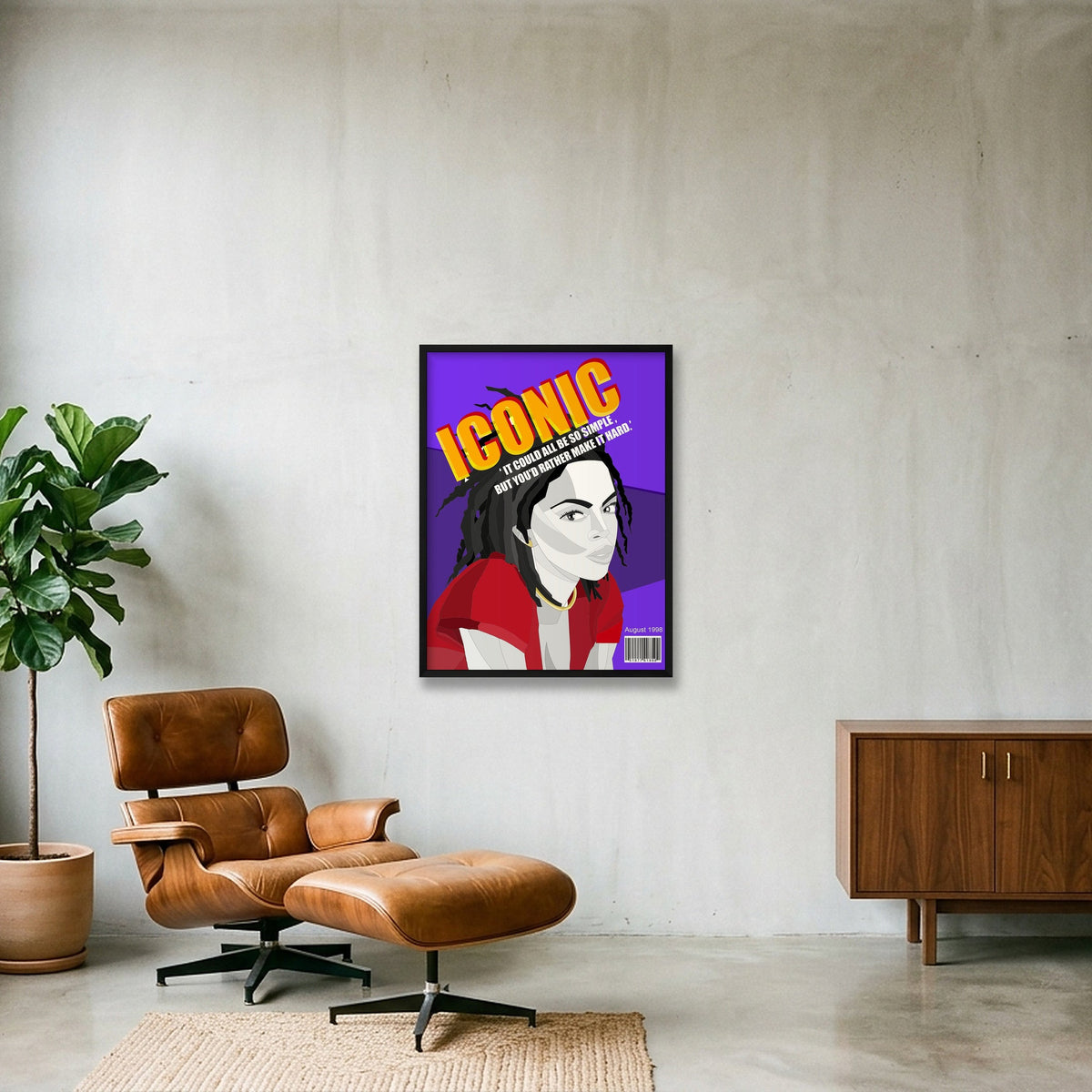 Lauryn hill — 60×80cm, 24×31" Black Frame