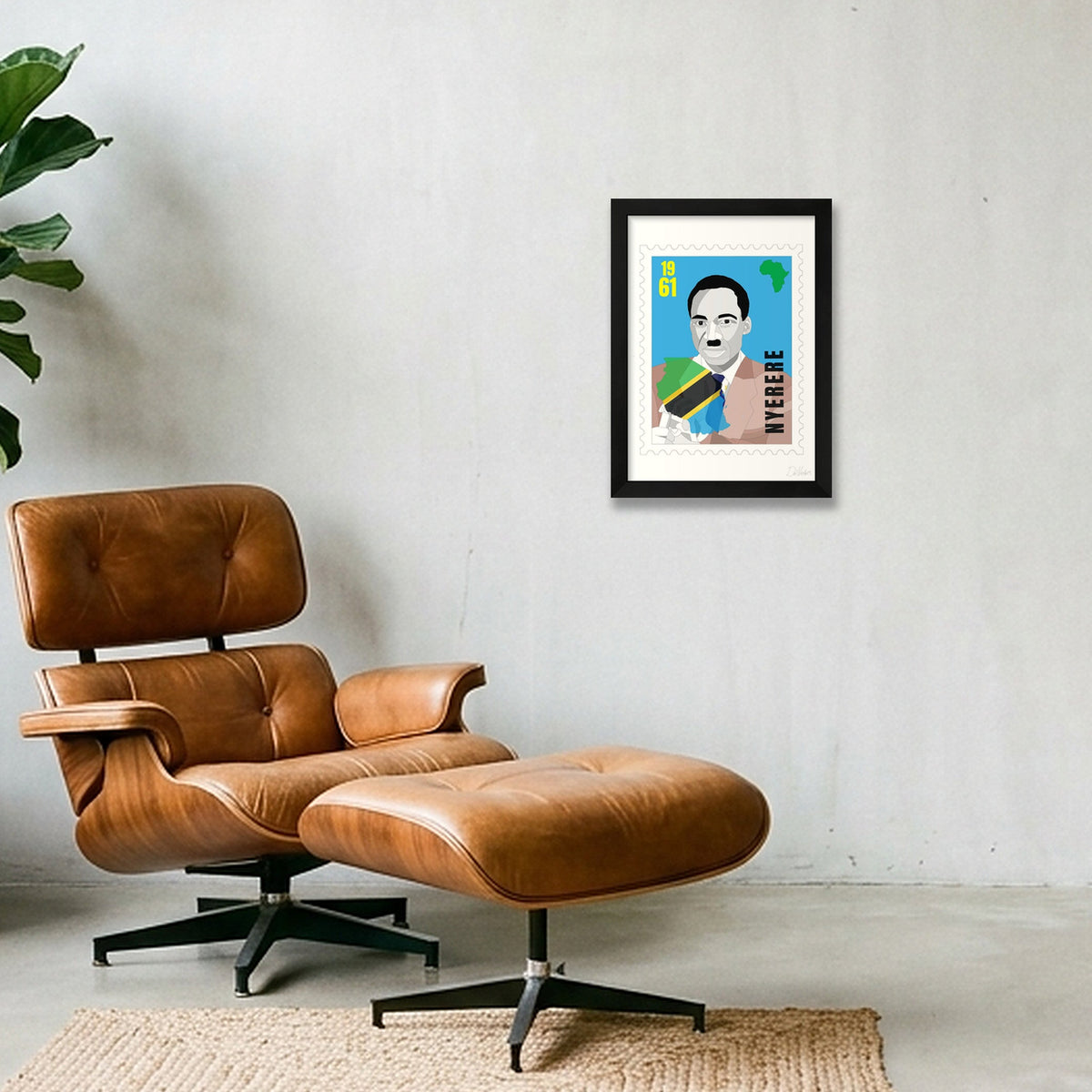 Nyerere — A4 (21×30cm, 8×12") Black Frame