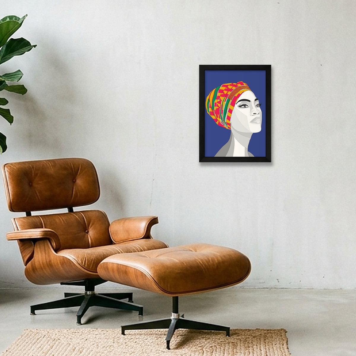 kente 2 — A4 (21×30cm, 8×12") Black Frame