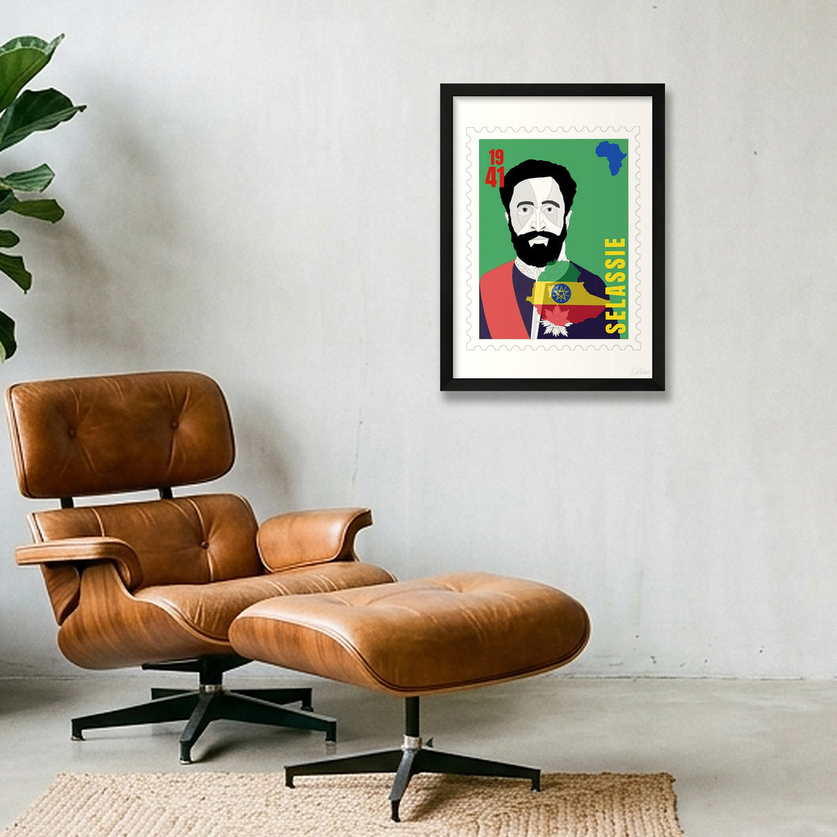 Selassie — A3 (30×42cm, 12×17") Black Frame