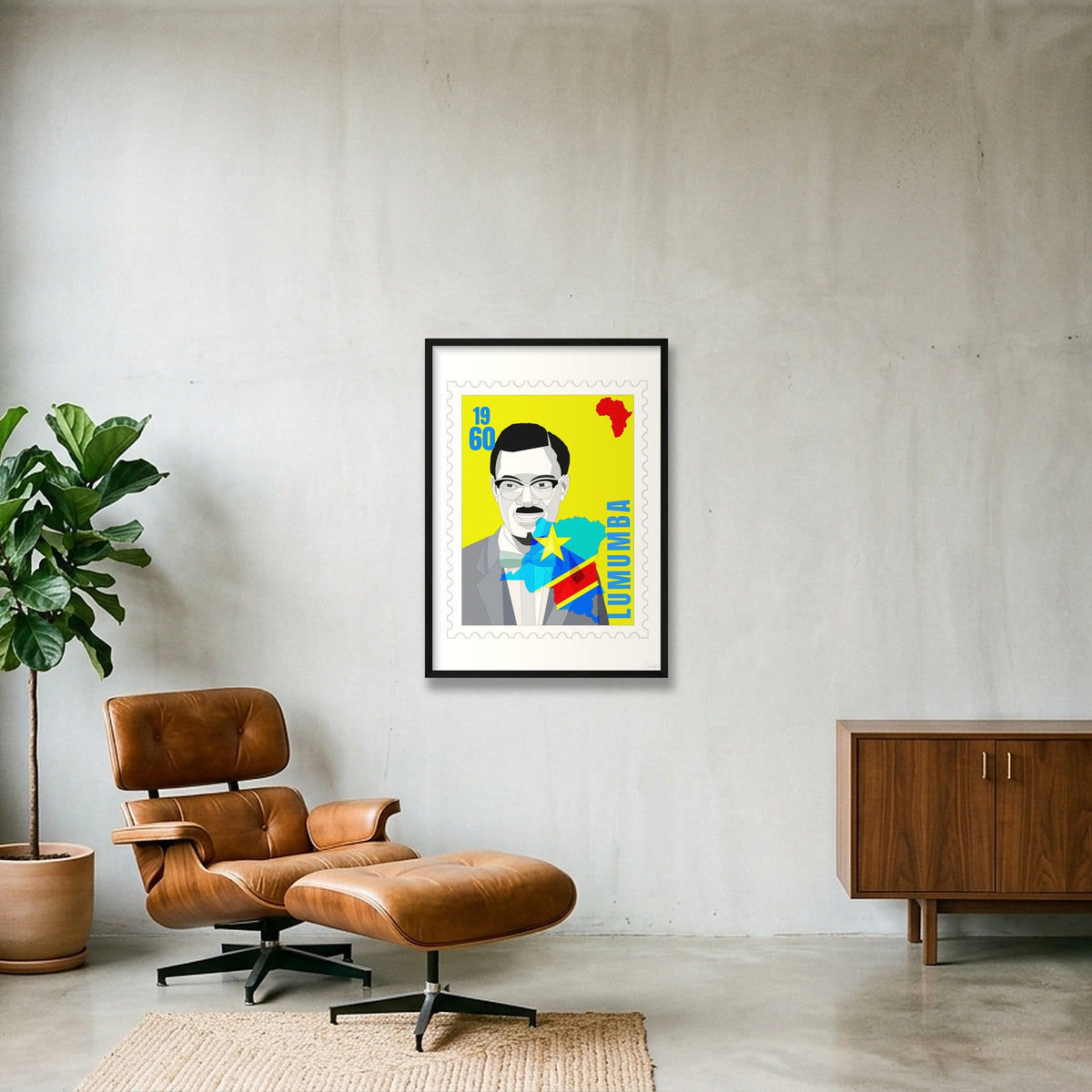 Lumumba — 59×84cm, 23×33" Black Frame