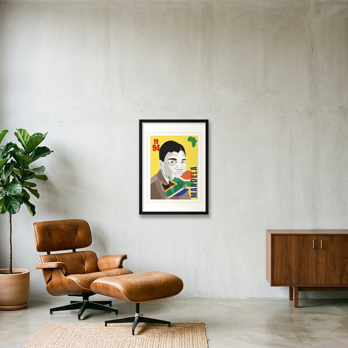 Mandela — 42×59cm, 17×23" Black Frame