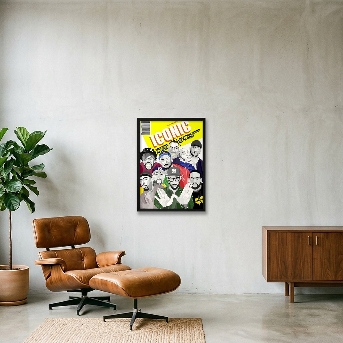 rap legend  wu tang clan-Recovered copy (1) — 42×59cm, 17×23" Black Frame