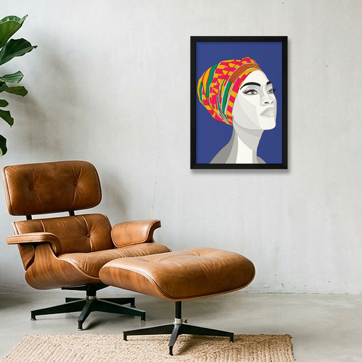 kente 2 — A3 (30×42cm, 12×17") Black Frame
