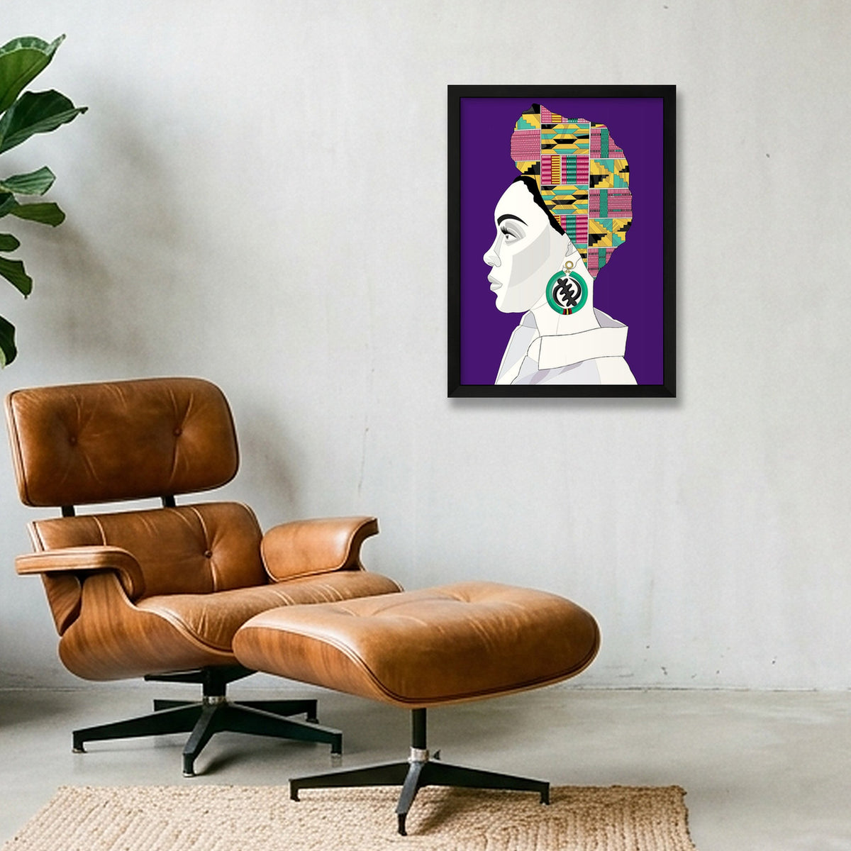 kente 1 — A3 (30×42cm, 12×17") Black Frame