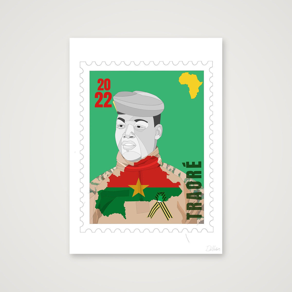 Ibrahim Traoré — A3 (30×42cm, 12×17") Print only