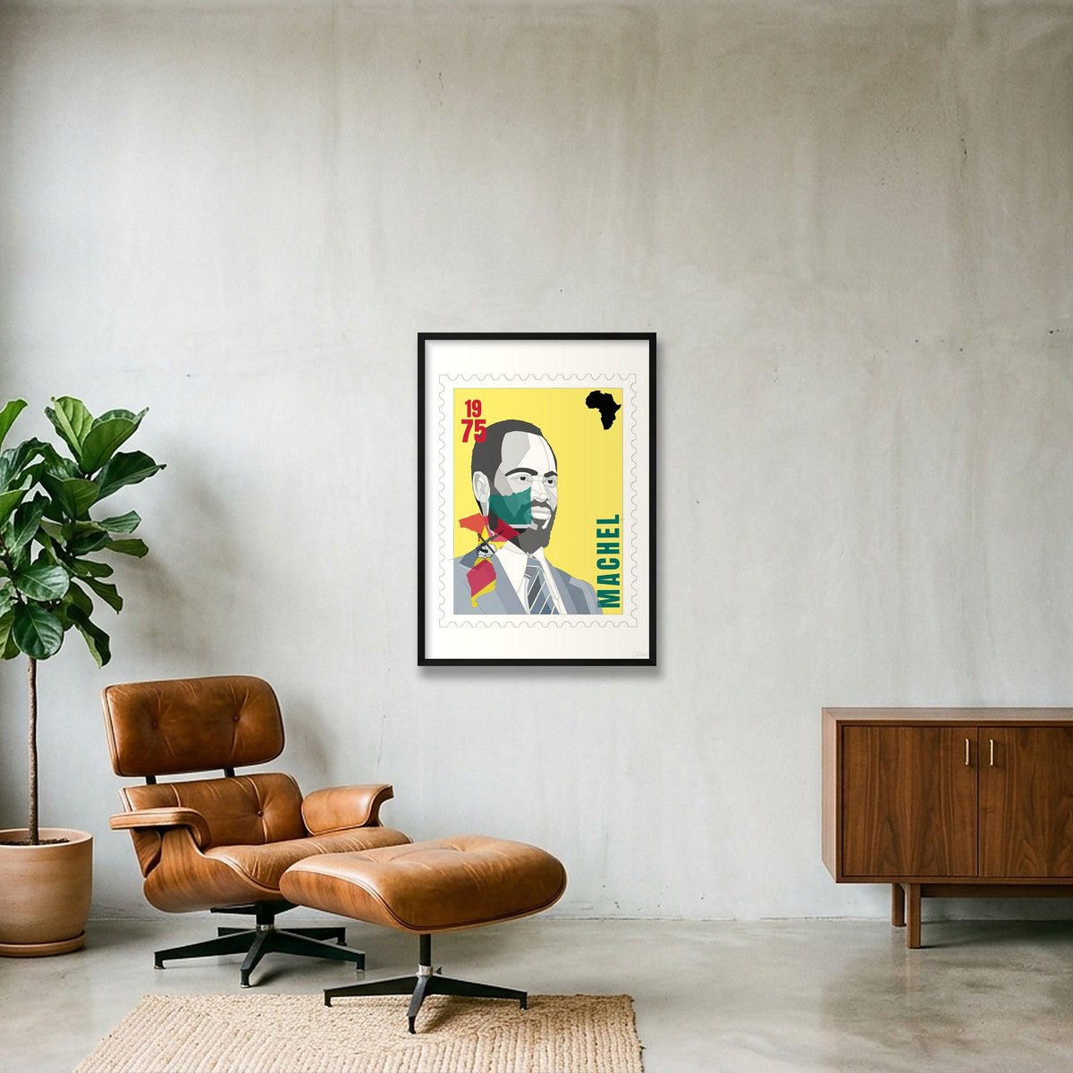 Machel — 59×84cm, 23×33" Black Frame