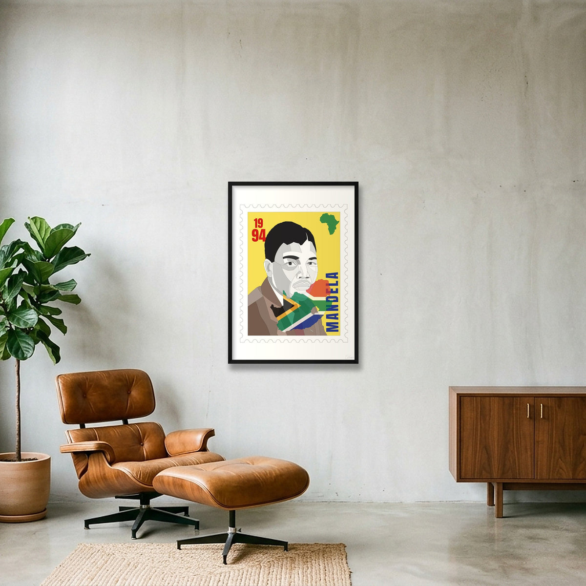 Mandela — 59×84cm, 23×33" Black Frame