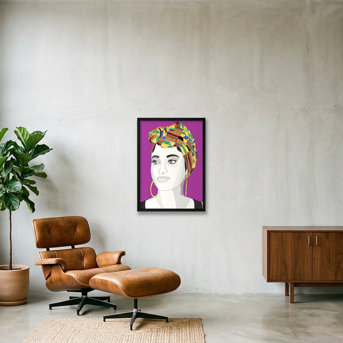 kente 3 — 42×59cm, 17×23" Black Frame