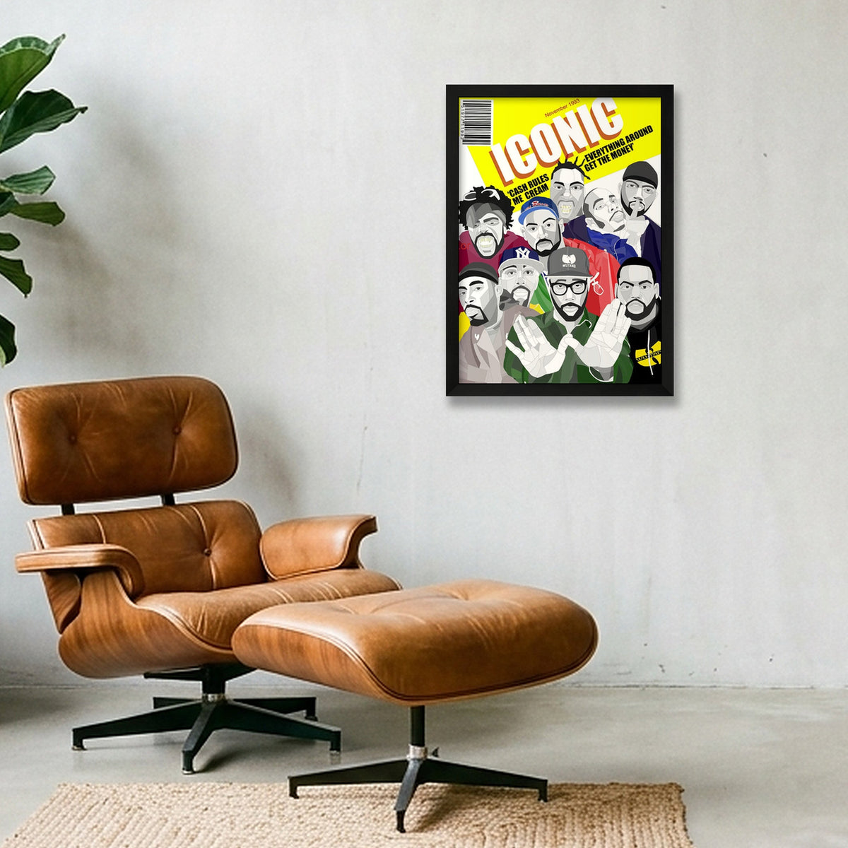 rap legend  wu tang clan-Recovered copy (1) — A3 (30×42cm, 12×17") Black Frame