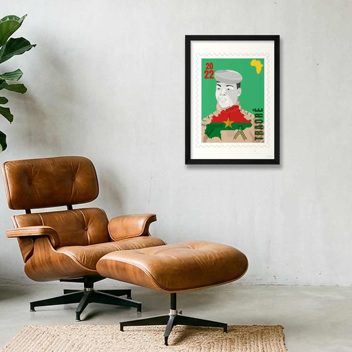 Ibrahim Traoré — A3 (30×42cm, 12×17") Black Frame
