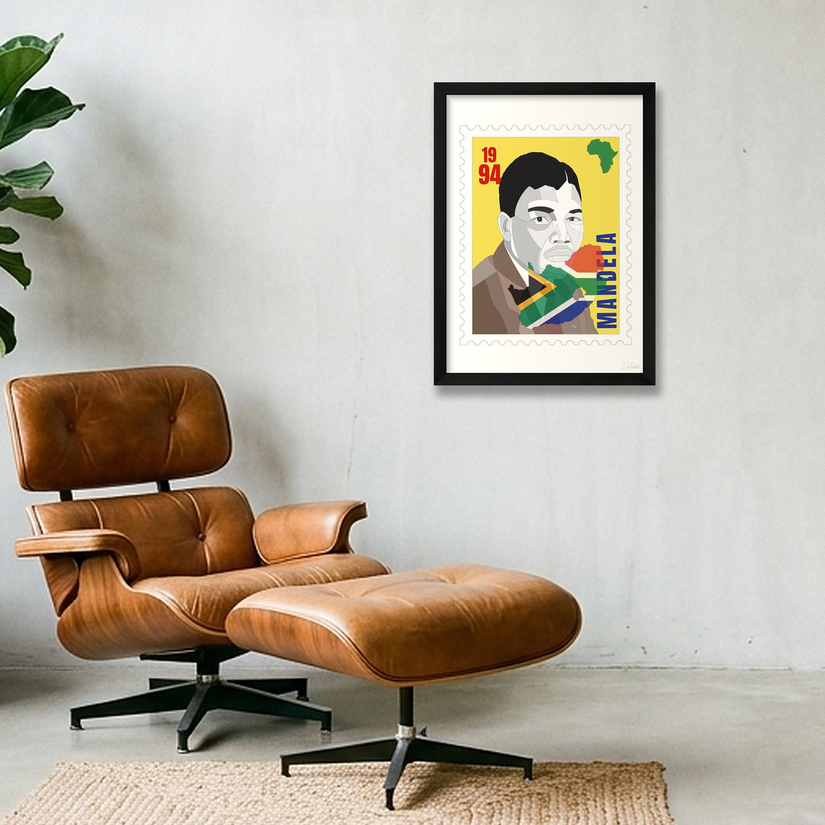 Mandela — A3 (30×42cm, 12×17") Black Frame