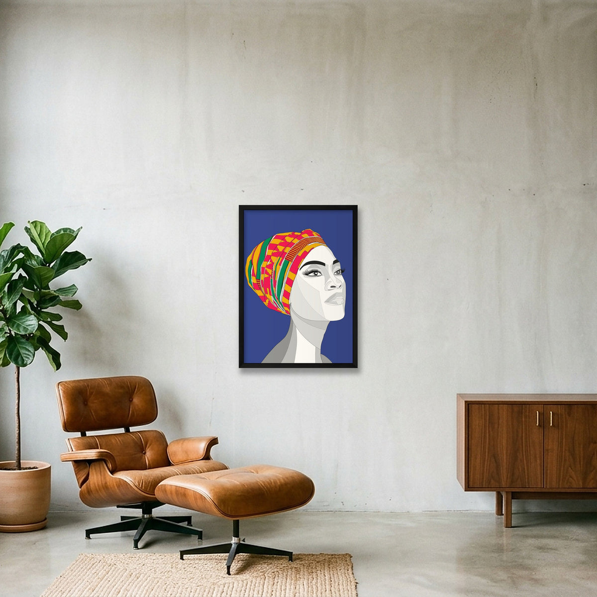 kente 2 — 42×59cm, 17×23" Black Frame