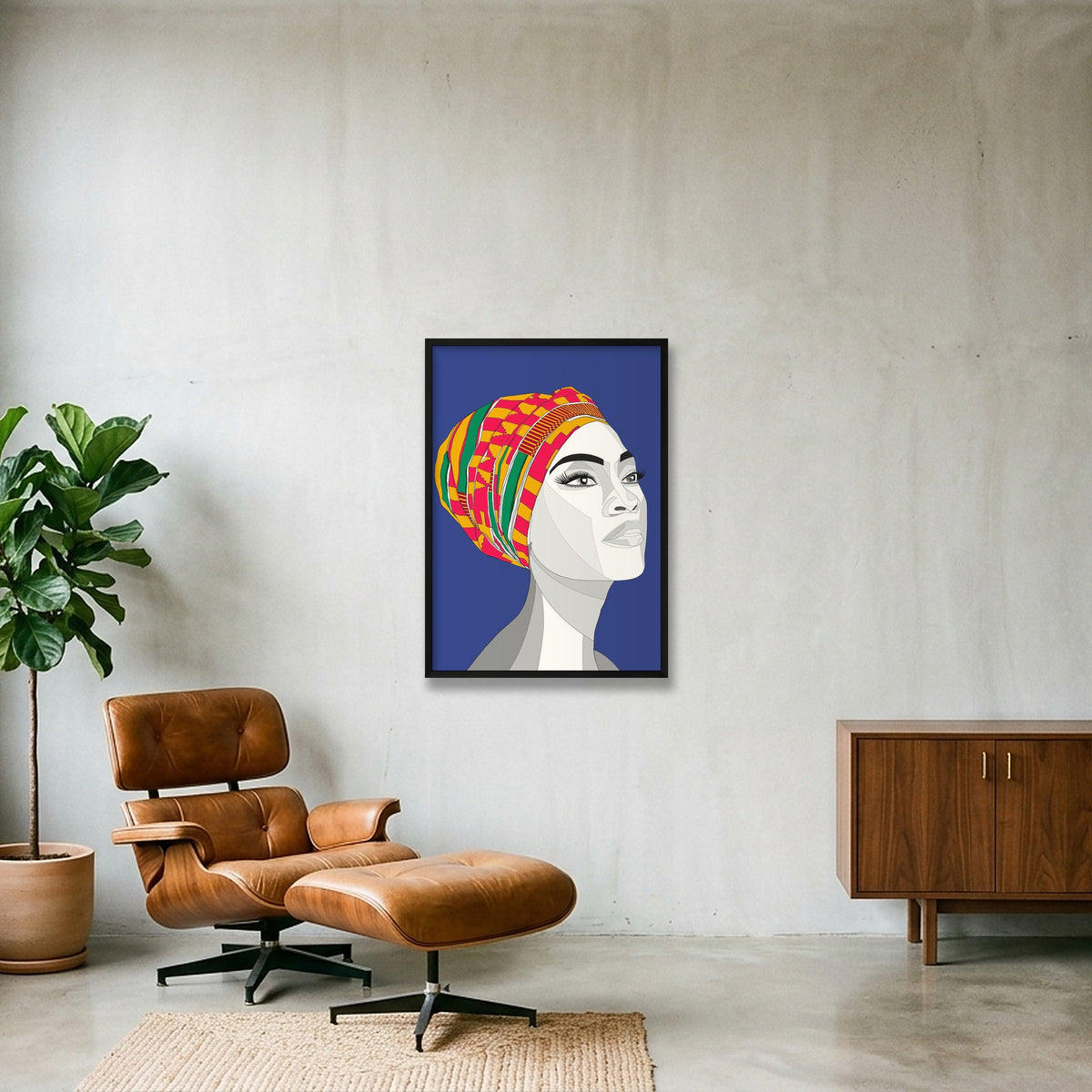 kente 2 — 59×84cm, 23×33" Black Frame