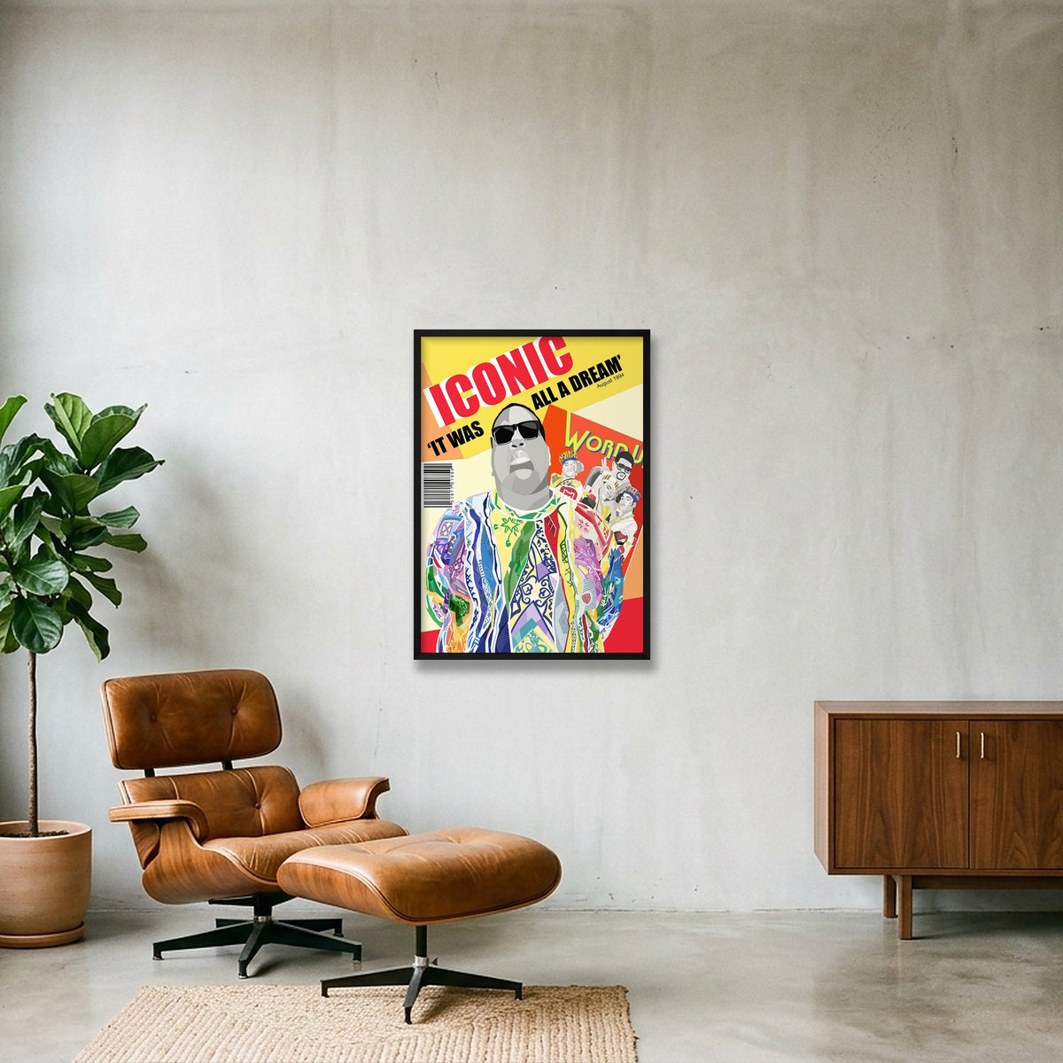 Biggie — 59×84cm, 23×33" Black Frame