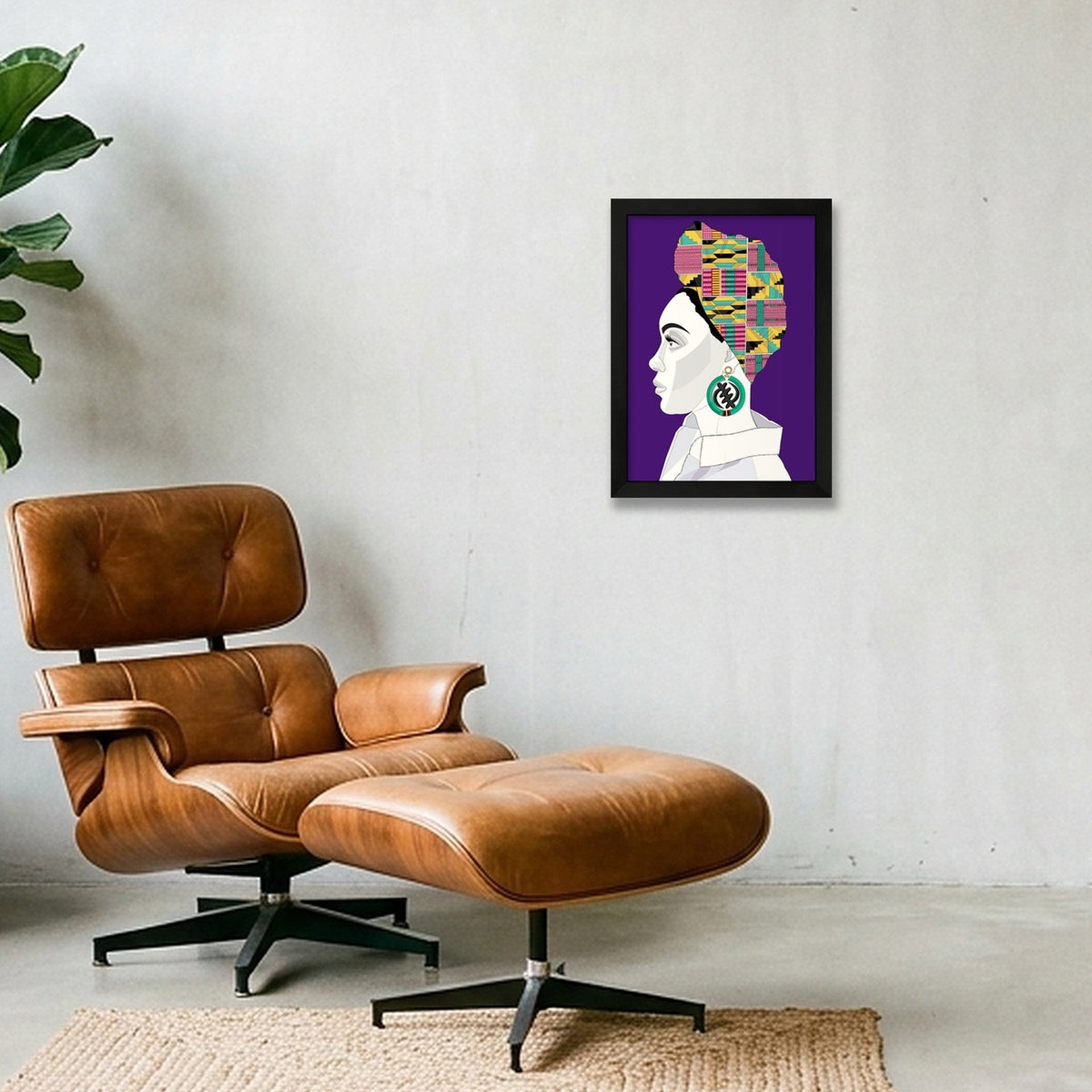 kente 1 — A4 (21×30cm, 8×12") Black Frame