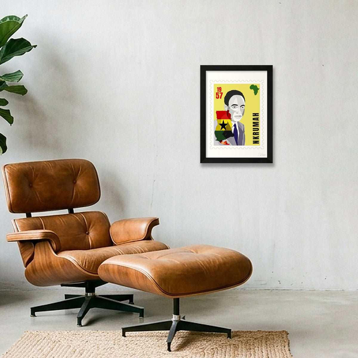Nkrumah — A4 (21×30cm, 8×12") Black Frame