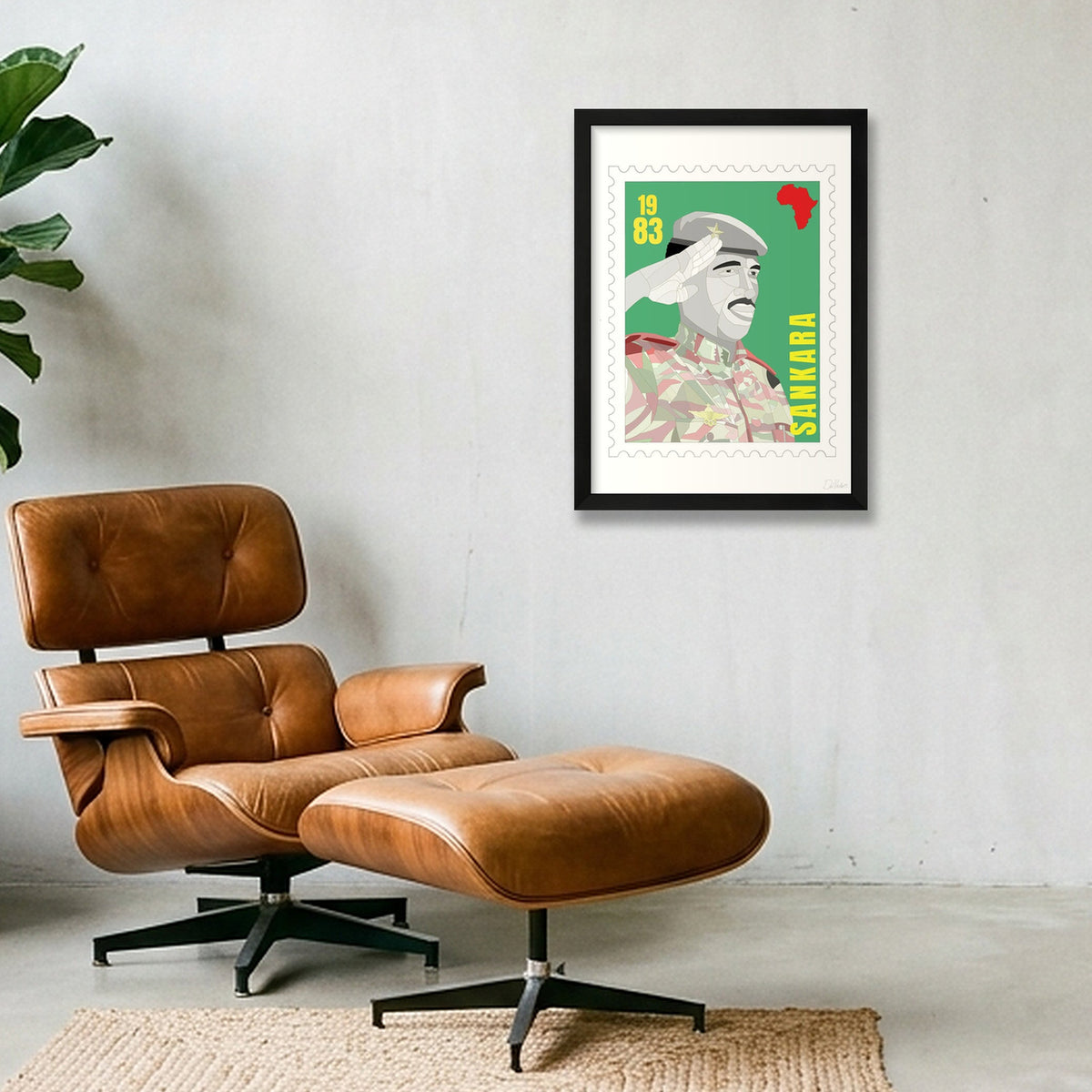 Thomas Sankara — A3 (30×42cm, 12×17") Black Frame