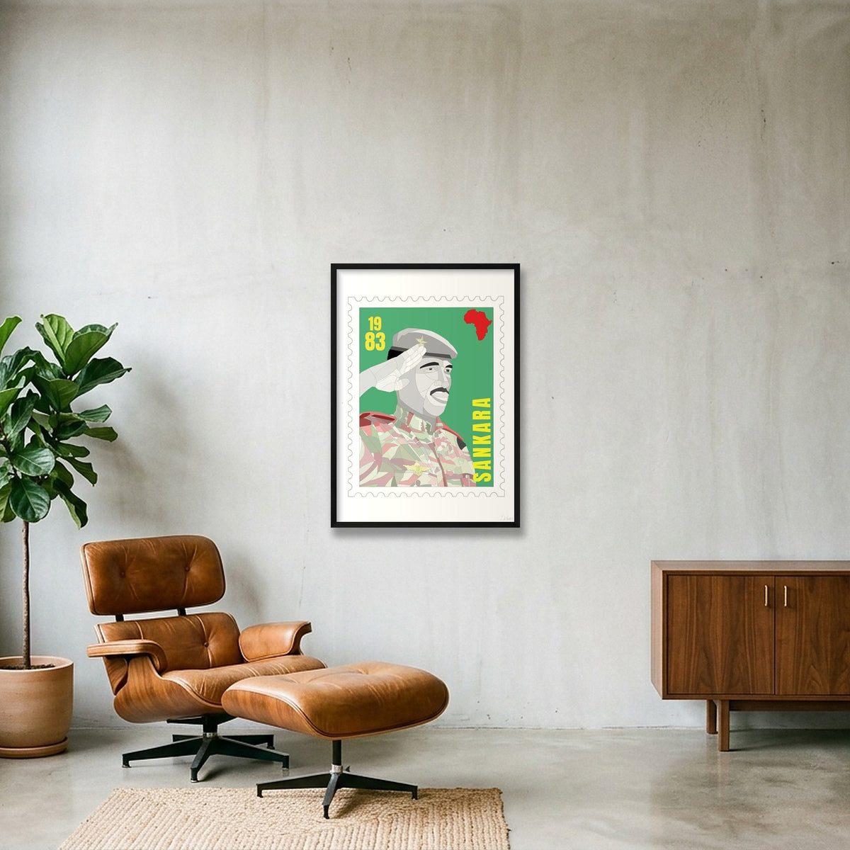 Thomas Sankara — 59×84cm, 23×33" Black Frame