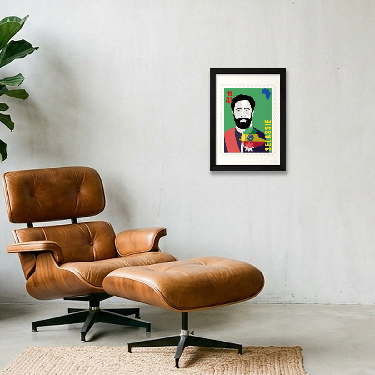 Selassie — A4 (21×30cm, 8×12") Black Frame