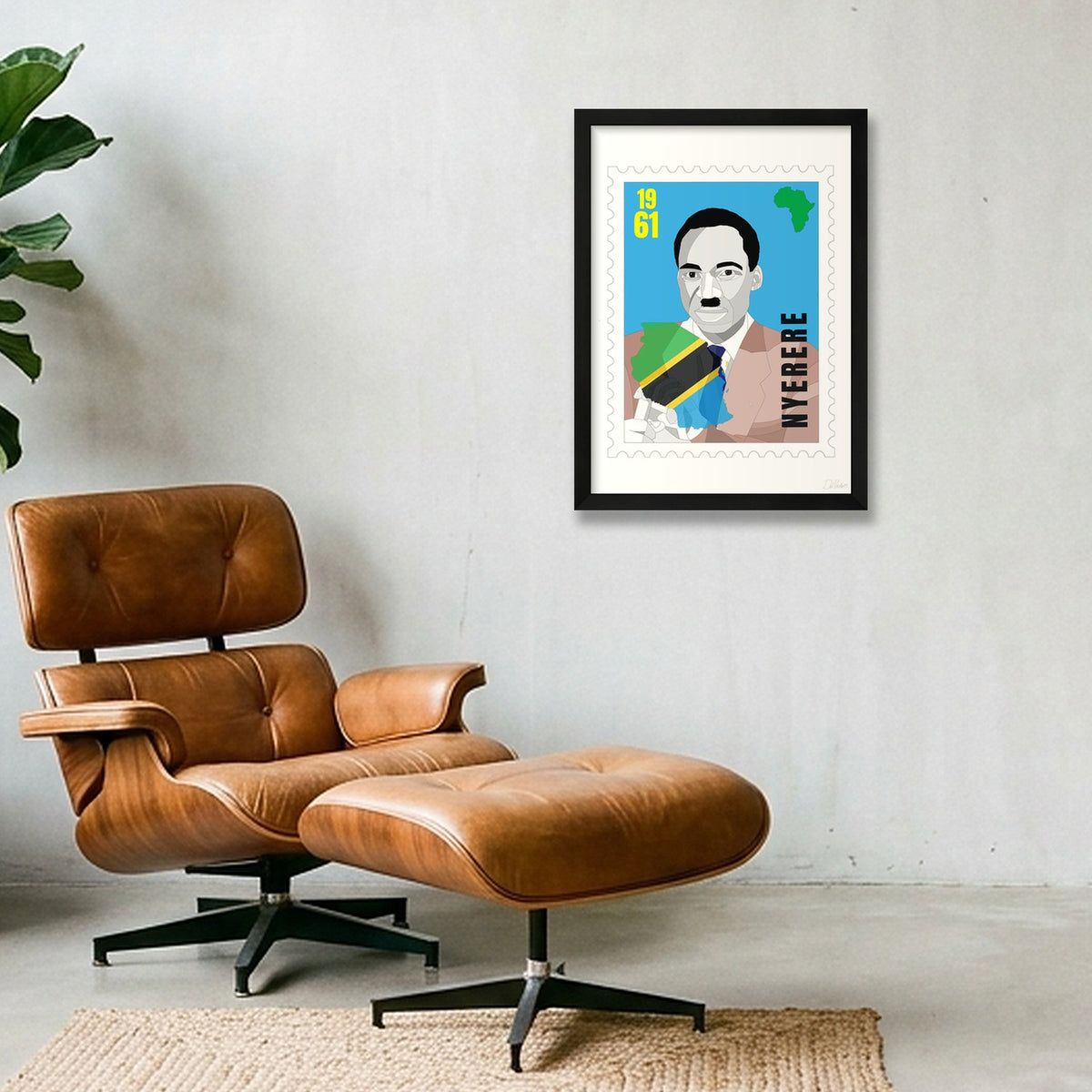 Nyerere — A3 (30×42cm, 12×17") Black Frame