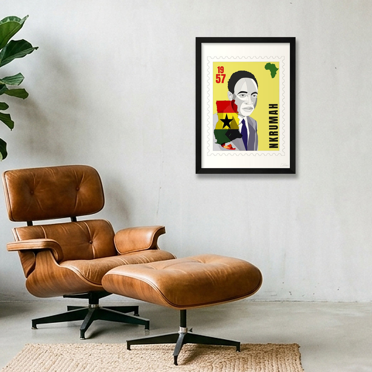 Nkrumah — A3 (30×42cm, 12×17") Black Frame