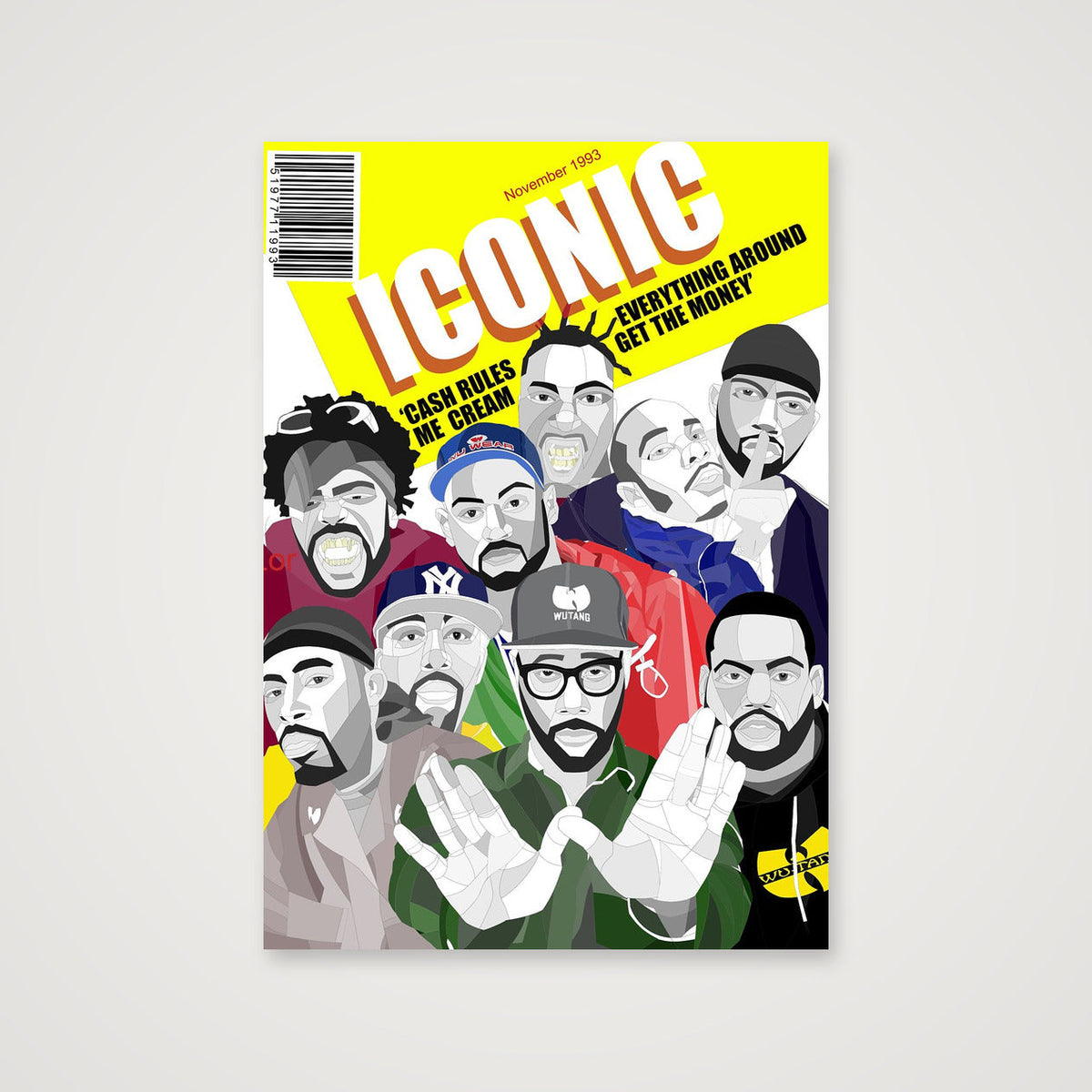 rap legend  wu tang clan-Recovered copy (1) — 70×100cm, 28×39" Print only