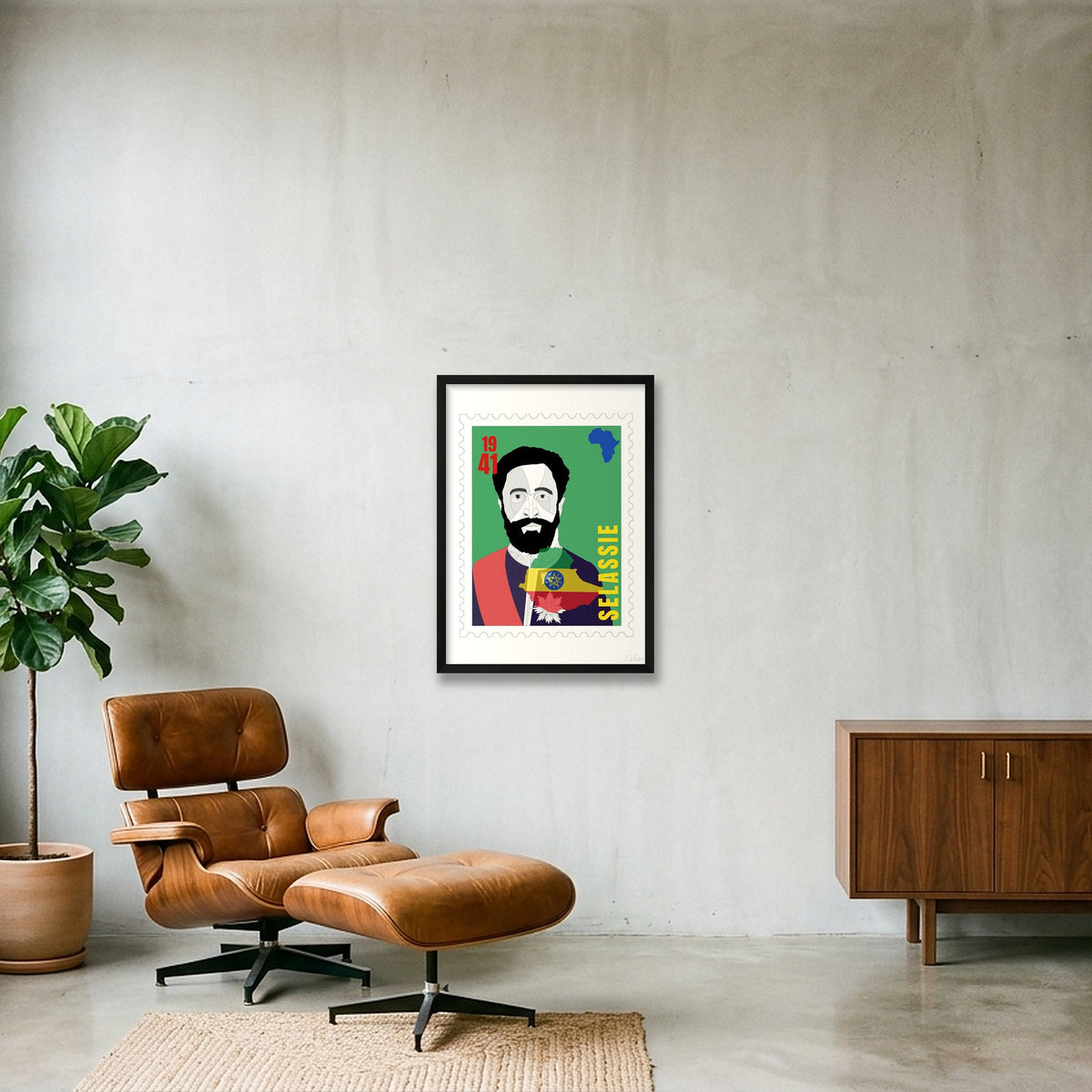 Selassie — 42×59cm, 17×23" Black Frame