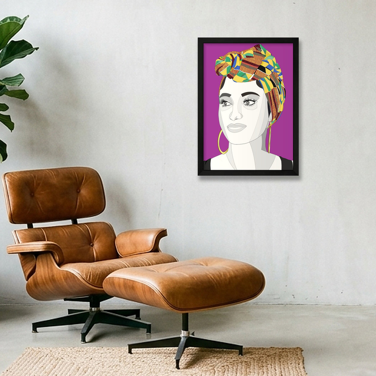 kente 3 — A3 (30×42cm, 12×17") Black Frame